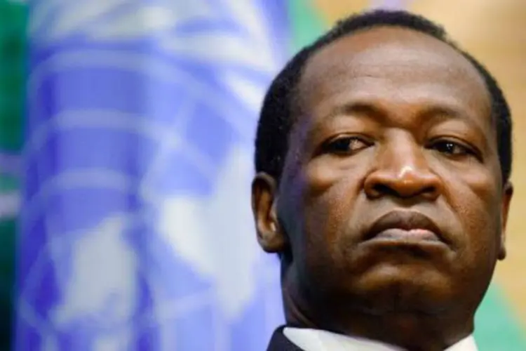 O presidente de Burkina Faso, Blaise Compaoré: presidência disse que eleições ocorrerão em até 90 dias (Fabrice Coffrini/AFP)