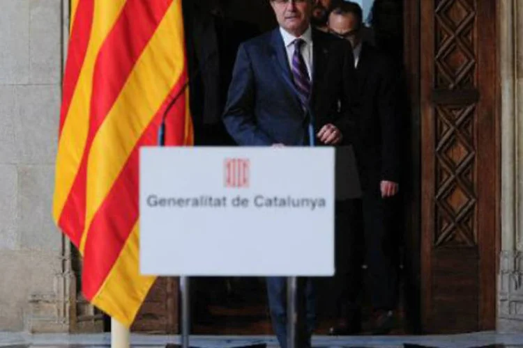 Presidente da Catalunha, Artur Mas: Tribunal anulou a declaração do parlamento catalão que definia a Catalunha como um "sujeito jurídico e político soberano" (AFP)