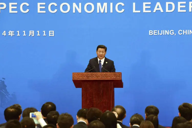 Xi Jinping: 21 membros Apec buscarão a Área de Livre Comércio Ásia-Pacífico passo a passo baseados em consenso (Goh Chai Hin/Pool/Reuters)