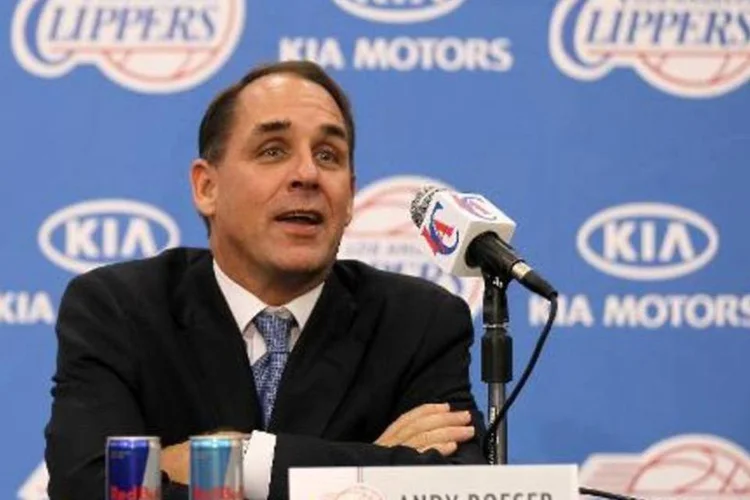O presidente do Los Angeles Clippers, Andy Roeser: atual dono da franquia, Donald Sterling, foi banido para sempre da NBA por comentários racistas (Stephen Dunn/AFP)