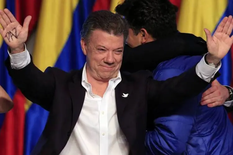 
	Juan Manuel Santos, o presidente da Col&ocirc;mbia
 (Jose Miguel Gomez/Reuters)