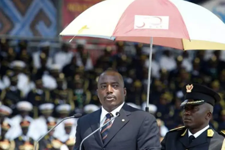 Joseph Kabila, de 40 anos, eleito pela primeira vez em 2006, foi o vencedor oficial do pleito de 28 de novembro, com 48,95% do total (8.880.994 votos) (Getty Images)