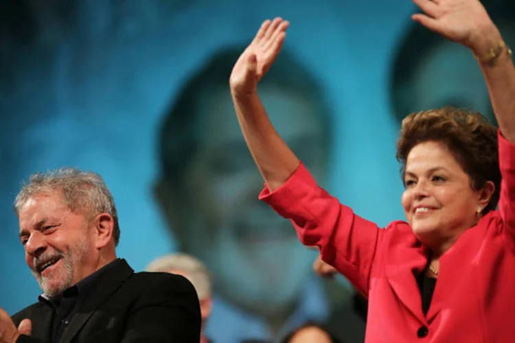 Ex-presidente Lula e a presidente Dilma em ato do PT em Belo Horizonte, Minas Gerais (Ricardo Stuckert/Instituto Lula)
