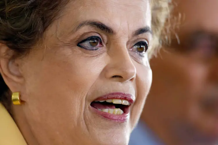 
	Dilma Rousseff: a presidente voltou a dizer que o processo de impeachment em curso na C&acirc;mara &eacute; um &quot;golpe de Estado&quot;
 (Evaristo Sa / AFP)