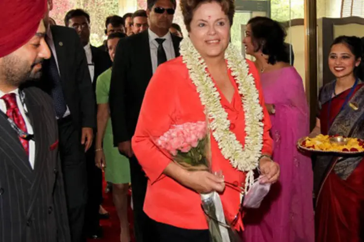 Dilma chegou na terça-feira (27) à Índia, onde fica até sábado (31) para participar da 4ª Cúpula do Brics (Roberto Stuckert Filho/PR)