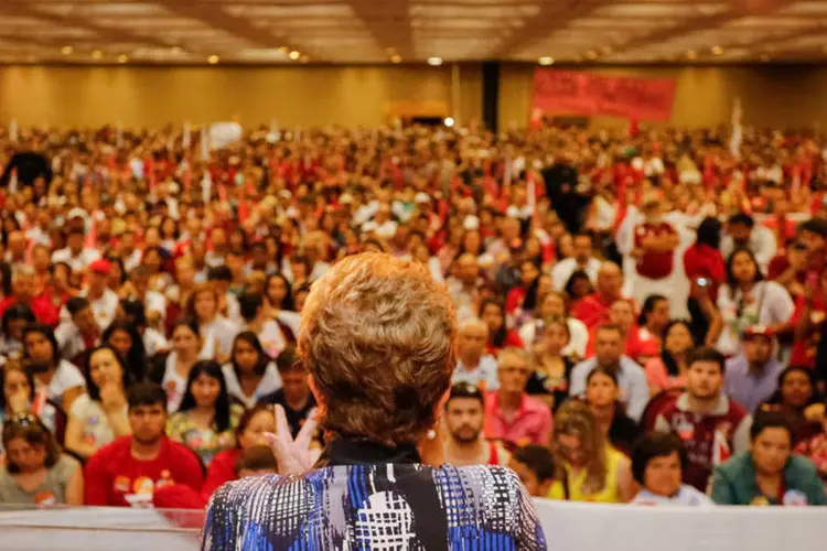 
	Presidente Dilma Rousseff (PT) cumpre agenda de campanha em Florian&oacute;polis
 (Ichiro Guerra/Dilma 13/Divulgação)