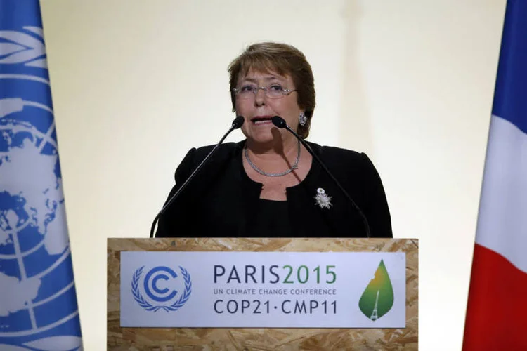 
	Chile: Bachelet pediu aos l&iacute;deres mundiais para n&atilde;o deixarem de lado a conserva&ccedil;&atilde;o dos oceanos nas negocia&ccedil;&otilde;es clim&aacute;ticas
 (Christian Hartmann / Reuters)