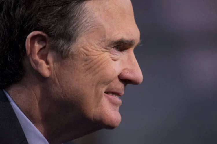 Presidente do Fed de Atlanta, Dennis Lockhart, durante entrevista com a Bloomberg em Nova York (Scott Eells/Bloomberg)
