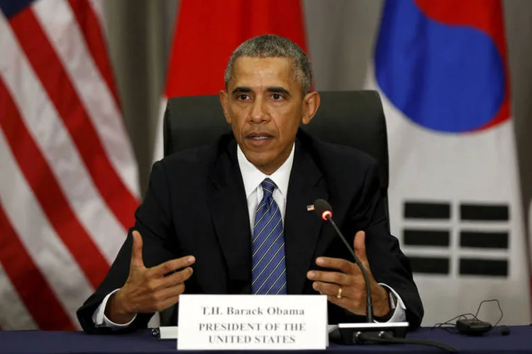 
	Obama: a declara&ccedil;&atilde;o foi feita no primeiro dos dois dias de um encontro que tem como foco parar com a prolifera&ccedil;&atilde;o nuclear
 (Kevin Lamarque / Reuters)