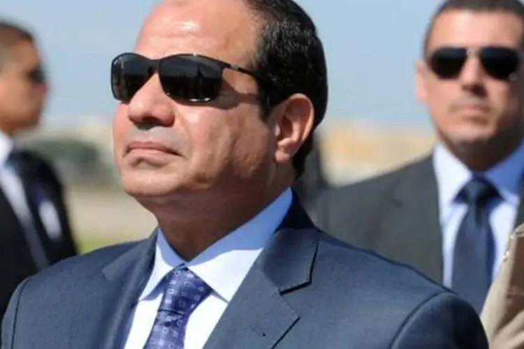 O presidente egípcio Abdel Fatah al Sissi: ele advertiu nesta segunda-feira que os autores de atentados serão castigados (Farouk Batiche/AFP)