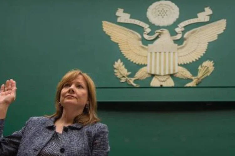 
	A presidente da GM, Mary Barra
 (Jim Watson/AFP)