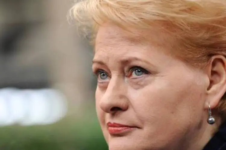 A presidente da Lituânia, Dalia Grybauskaite: Lituânia se torna o 19º membro do bloco (John Thys/AFP)