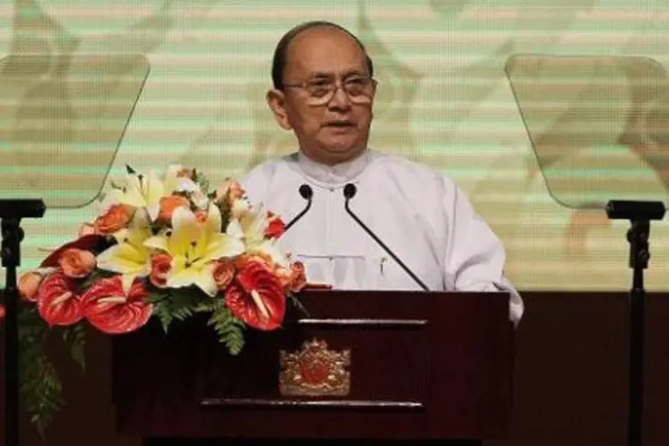 O presidente de Mianmar, Thein Sein: Sein decretou a anistia por motivos humanitários (Nicolas Asfouri/AFP)