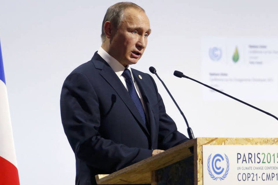 
	Vladimir Putin: presidente russo cifrou a diminui&ccedil;&atilde;o dessas emiss&otilde;es em 70% entre 1990 e 2013, per&iacute;odo no qual seu PIB dobrou
 (Stephane Mahe / Reuters)