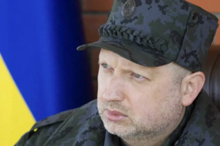 
	O presidente interino da Ucr&acirc;nia, Aleksandr Turchinov: nos &uacute;ltimos combates nas imedia&ccedil;&otilde;es da cidade de Slaviansk, quatro soldados ucranianos morreram
 (Mykhailo Markiv/Ukrainian Presidential Press Service/Handout via Reuters)