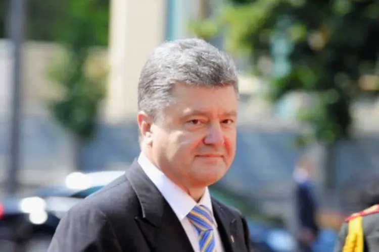 Petro Poroshenko: presidente ucraniano falou da necessidade de um firme apoio de Washington na luta contra a agressão russa (The Asahi Shimbun/Getty Images)