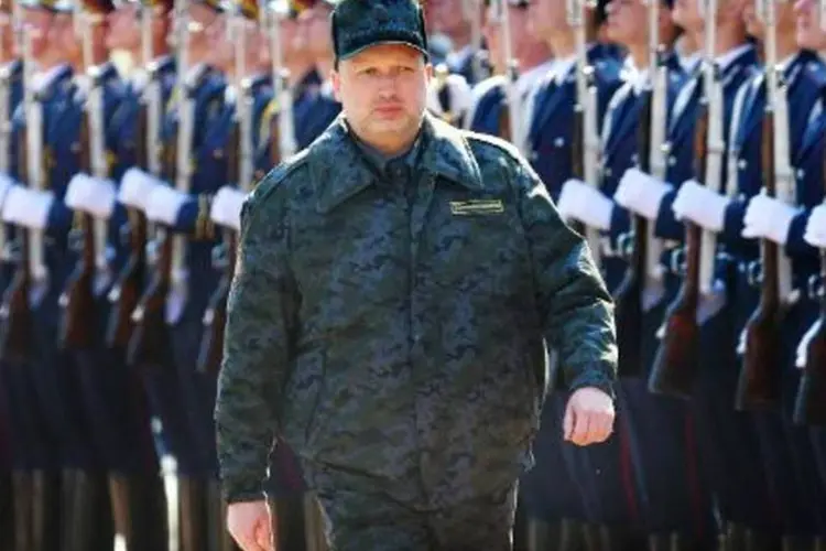Olexander Turchynov, presidente interino da Ucrânia: "tenho certeza de que a maioria dos ucranianos se pronunciará a favor de uma Ucrânia indivisível" (Sergei Supinsky/AFP)