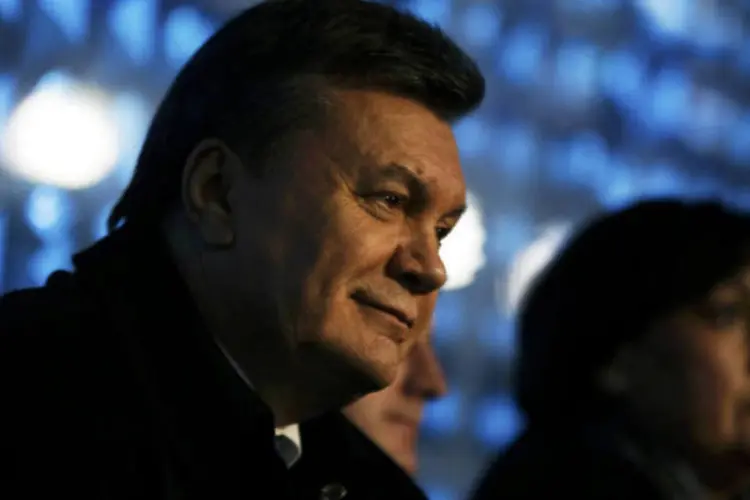 
	O presidente ucraniano deposto, Viktor Yanukovich: &quot;qualquer desestabiliza&ccedil;&atilde;o nessas condi&ccedil;&otilde;es representa uma grande amea&ccedil;a de cis&atilde;o na sociedade&quot;
 (David Goldman/Pool/Reuters)