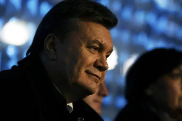 O presidente ucraniano deposto, Viktor Yanukovich: anteriormente, Moscou tinha negado que Yanukovich estivesse em território russo (David Goldman/Pool/Reuters)