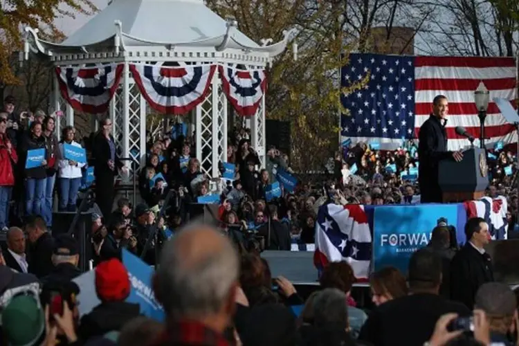 Obama em campanha nos Estados Unidos (Getty Images)