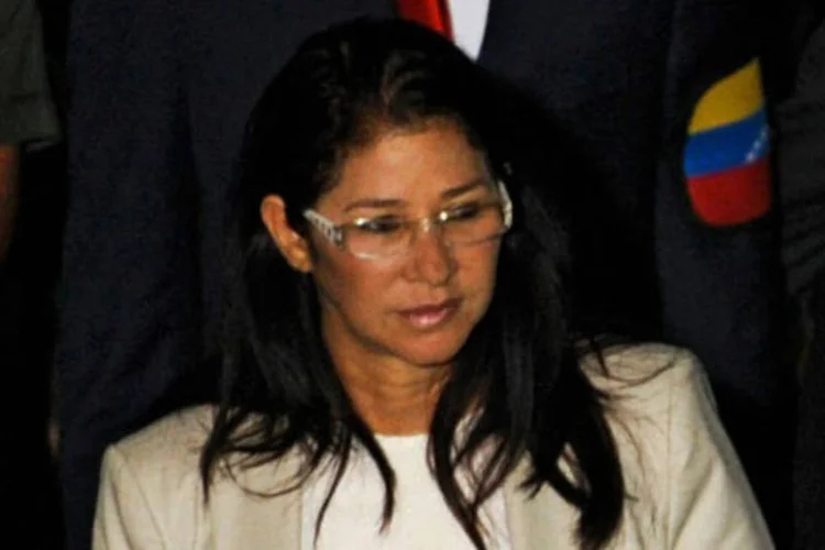 
	Primeira-dama da Venezuela: na Venezuela, os dois sobrinhos apresentaram um quilo da coca&iacute;na que seria vendida em Nova York
 (Leo Ramirez/ AFP)