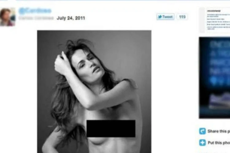 Priscila Machado disse que a foto foi tirada sem sua autorização (Reprodução)