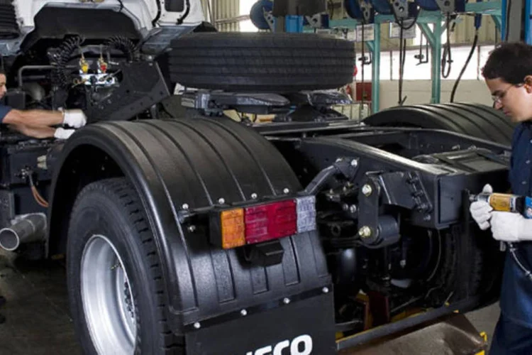 Produção de caminhões da Iveco: empresa cresceu acima do mercado (Divulgação/Iveco)