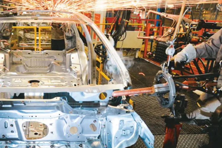 Linha de produção de carro: setor liderou o crescimento da indústria (Germano Lüders/EXAME.com)