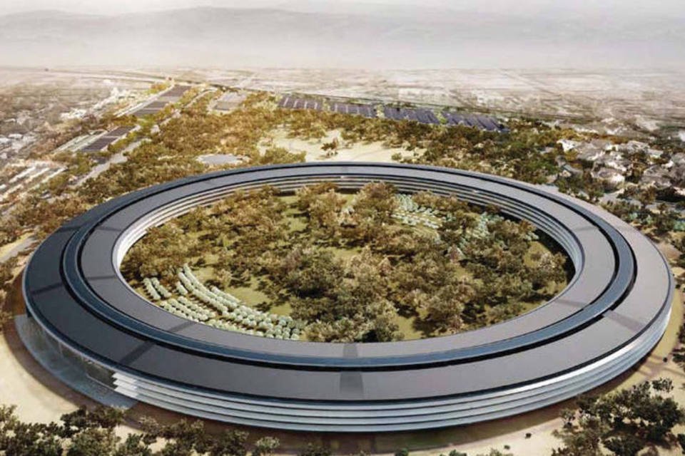 Veja a filmagem mais recente da sede futurística da Apple