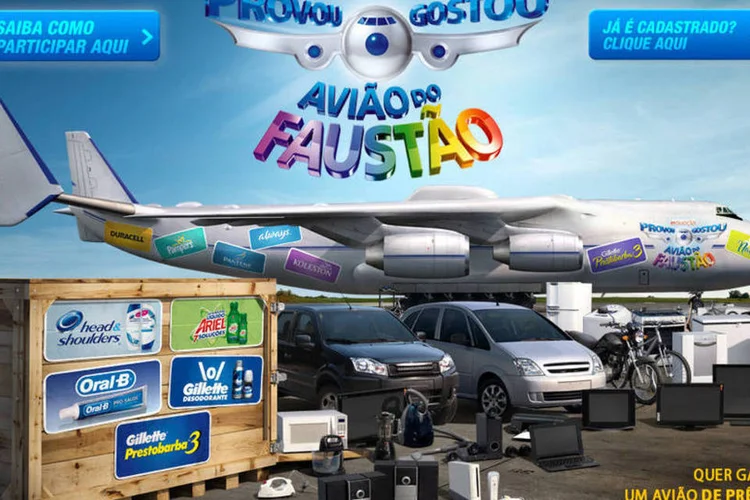 Anúncio da Promoção Avião do Faustão: Consumidores podem participar de seis sorteios realizados até o dia 17 de outubro (Divulgação)