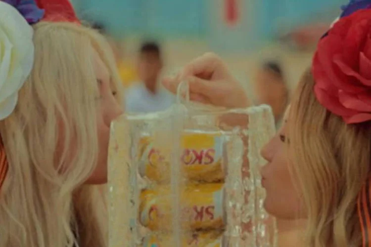 
	Skol: embalagem &eacute; totalmente feita de gelo e gela sem congelar a cerveja
 (Reprodução/YouTube)
