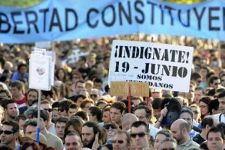 Protesto em Barcelona, capital da Catalunha (Jose Jordan/AFP)
