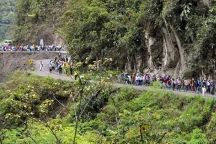Marcha contra a estrada: oposição acusa o governo de estar por trás dos novos protestos (Aizar Raldes/AFP)