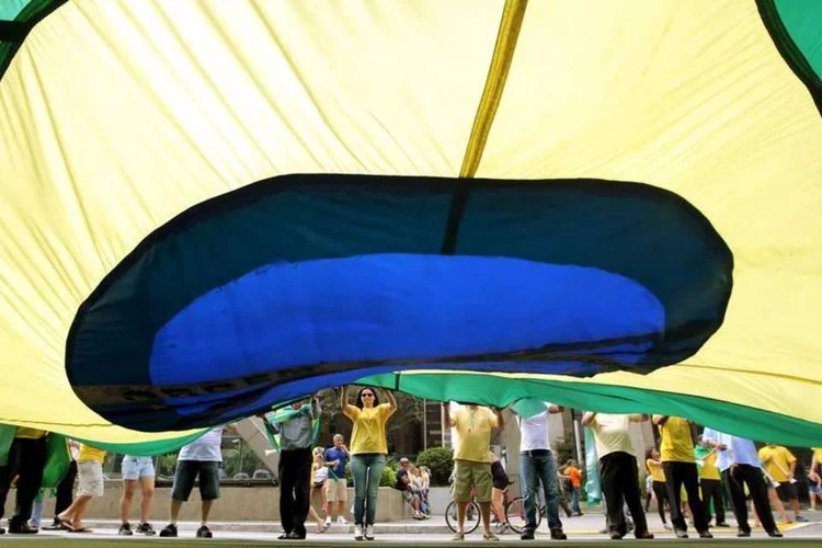 
	Protesto contra o governo na Avenida Paulista
 (Paulo Whitaker/Reuters)