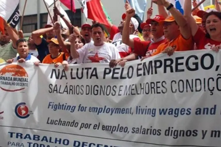 Protesto da CUT: centrais se reunem amanhã com a presidente Dilma (Flickr/CUT Nacional)