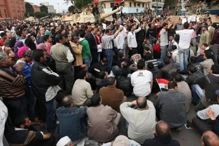 Protestos que derrubaram Mubarak no Egito: estima-se que mais de 300 morreram (Peter Macdiarmid/Getty Images)