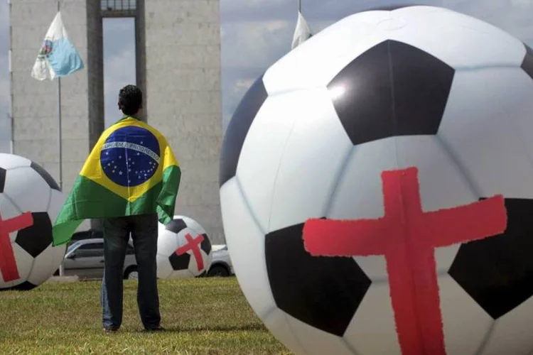 Protesto da ONG Rio de Paz em frente ao Congresso Nacional, em Brasília (Joedson Alves/Reuters)