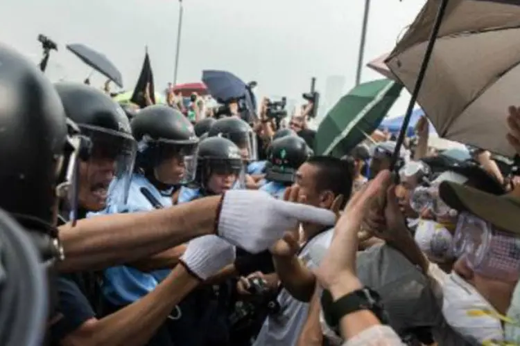 Protesto: Hong Kong enfrenta sua maior crise política desde a devolução à China (AFP)