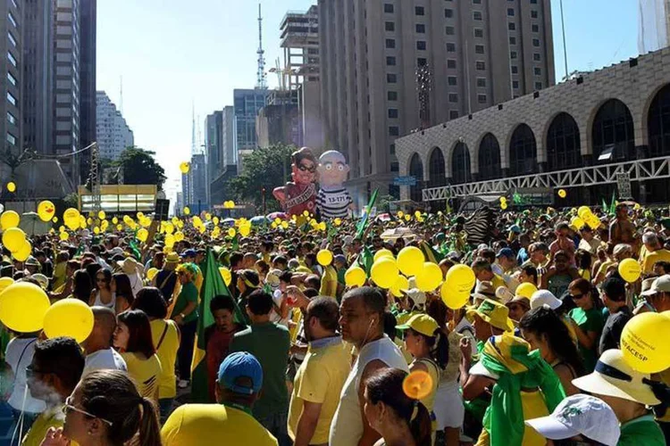 
	Manifesta&ccedil;&atilde;o a favor do impeachment: o plano de mobilizar o Mercosul para defender o governo Dilma n&atilde;o foi adiante
 (Maurício Grego / EXAME.com)