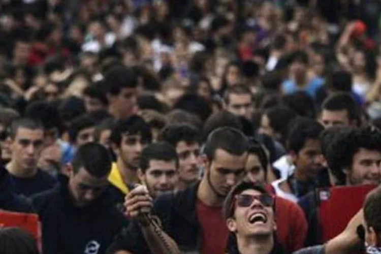 Os protestos ocorreram em um clima pacífico na maior parte do país (Filippo Monteforte/AFP)