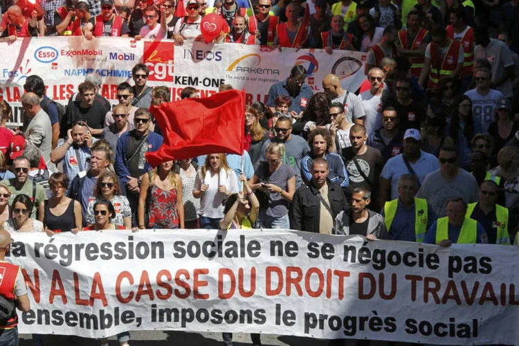 
	Protesto: ap&oacute;s os atentados de 2015 em Paris, as for&ccedil;as de seguran&ccedil;a e os servi&ccedil;os de intelig&ecirc;ncia mobilizaram todos os seus meios para evitar um novo ataque
 (Jean-Paul Pelissier / Reuters)