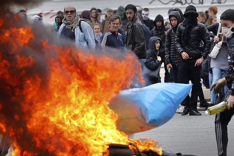 
	Tens&atilde;o social: o comit&ecirc; de turismo se preocupa com as consequ&ecirc;ncias dos eventos sociais, como as manifesta&ccedil;&otilde;es, marchas violentas e bloqueios em estradas ou postos de gasolina
 (Stephane Mahe / Reuters)