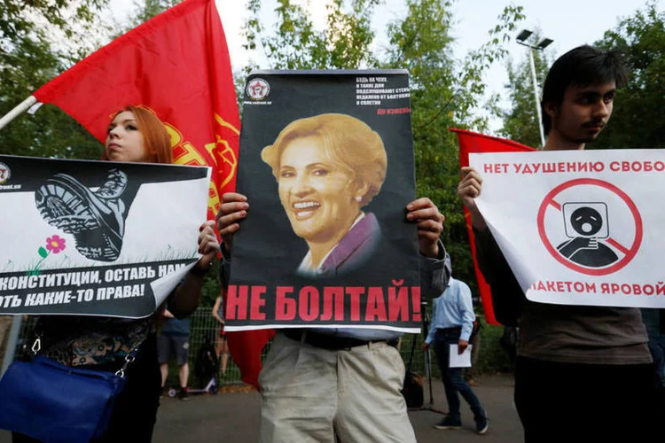 
	R&uacute;ssia: o l&iacute;der da oposi&ccedil;&atilde;o, Alexei Navalny, pediu que os presentes se inspirassem nos protestos contra Putin ocorridos em 2011 e 2012
 (Maxim Zmeyev / Reuters)