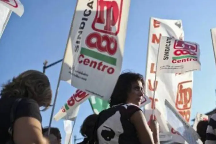 Os sindicatos não querem que Portugal aceite ajuda do FMI e da UE (Patricia de Melo Moreira/AFP)