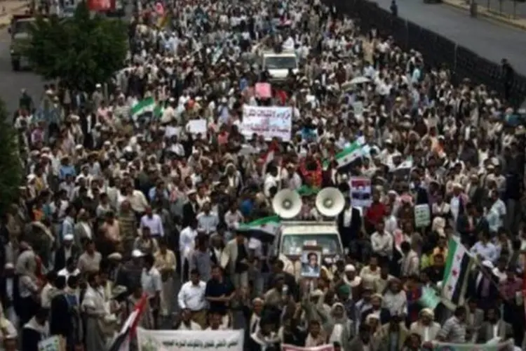 Manifestação em Sanaa no dia 12 de setembro (Mohammed Huwais/AFP)