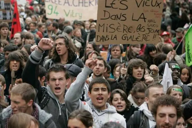 Protestos na França: sindicatos já convocaram mais dois dias de manifestações (Franck Prevel/GETTY IMAGES)
