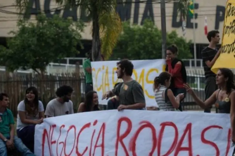 
	Protesto na USP: o movimento foi deflagrado no dia 27 de maio
 (Marcelo Camargo/Agência Brasil)