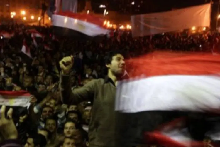 Protestos depois de discurso do Mubarak (AFP/Alejandro Pagni)