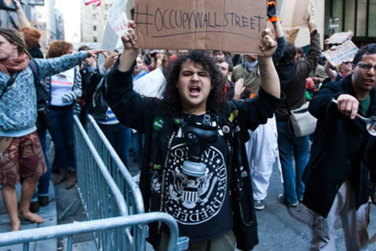 Protestos em Wall Street (Michael Nagle/Getty Images)