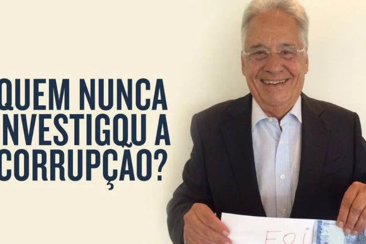 Montagem divulgada na página do PT no Facebook respondendo provocação de Fernando Henrique Cardoso (Reprodução/Facebook/PT)